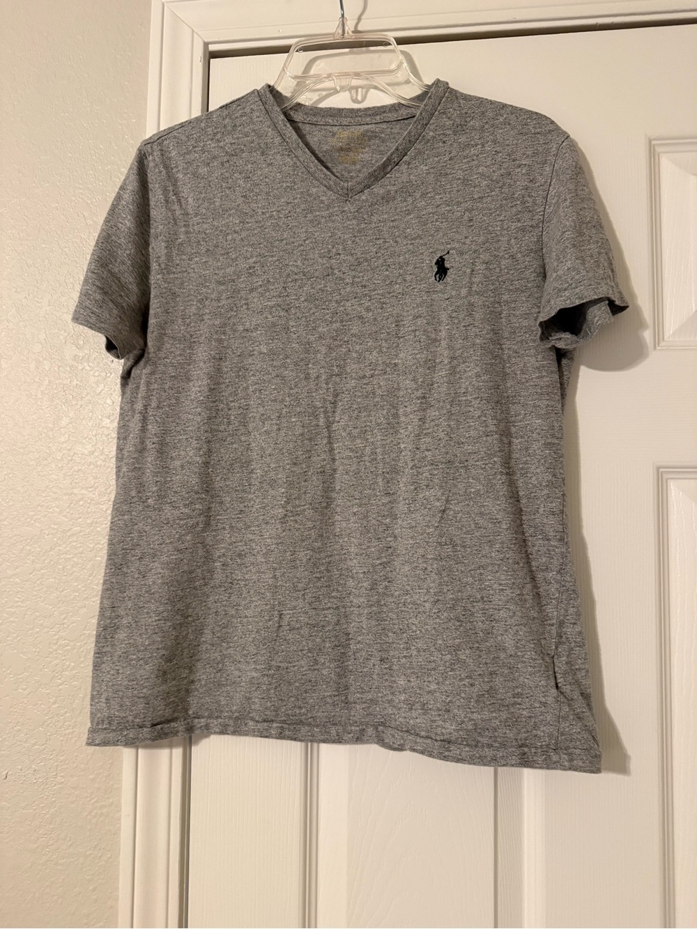 Polo by Ralph Lauren Gray V-Neck Short Sleeve Tee